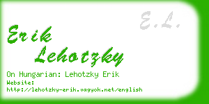 erik lehotzky business card